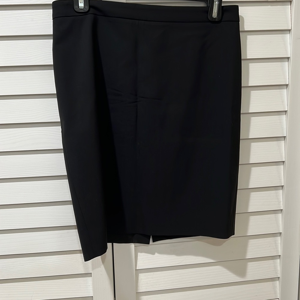 JCREW Italian wool black pencil skirt 4P